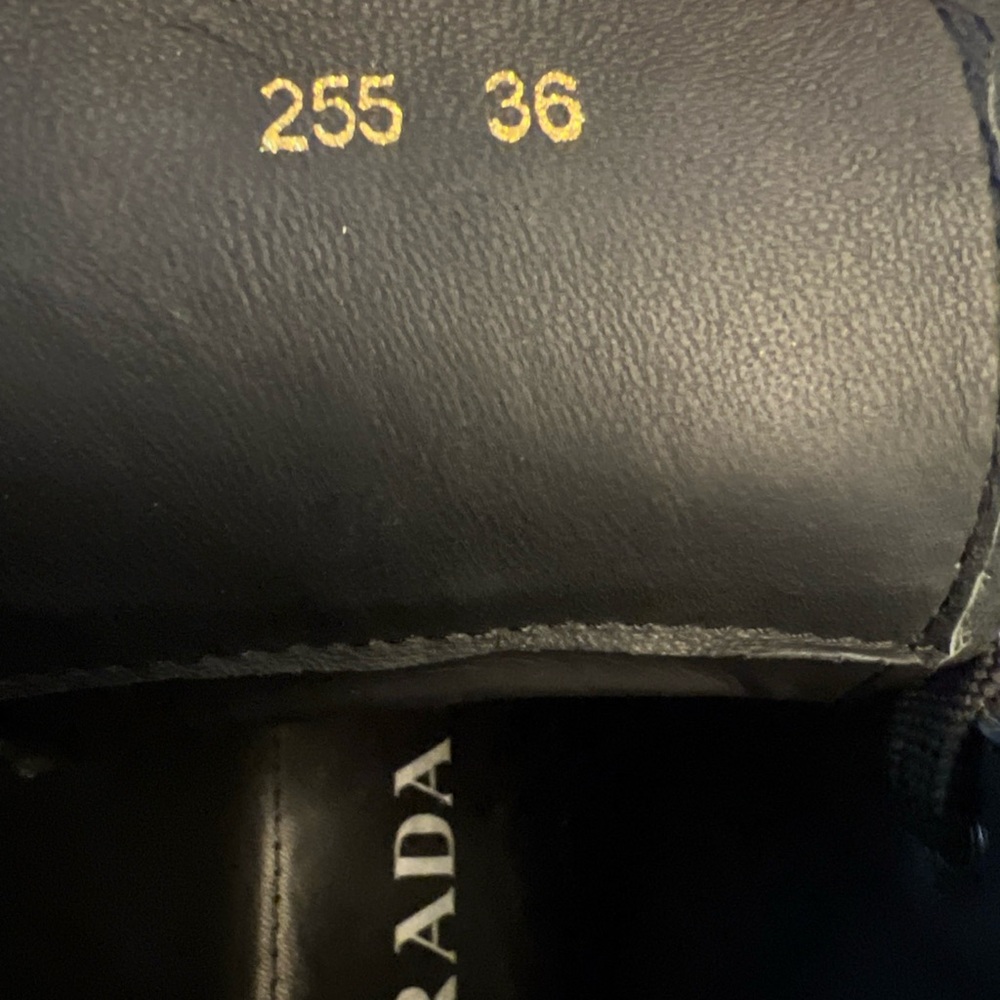 Prada Sleek Black Lace-Up Boots - Picture 10 of 16